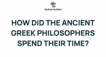 The Daily Lives of Ancient Greek Philosophers: A Glimpse into Genius