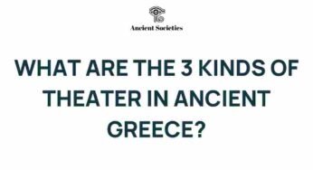 Unveiling the Three Distinct Forms of Ancient Greek Theater