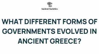 Unraveling the Evolution of Government in Ancient Greece